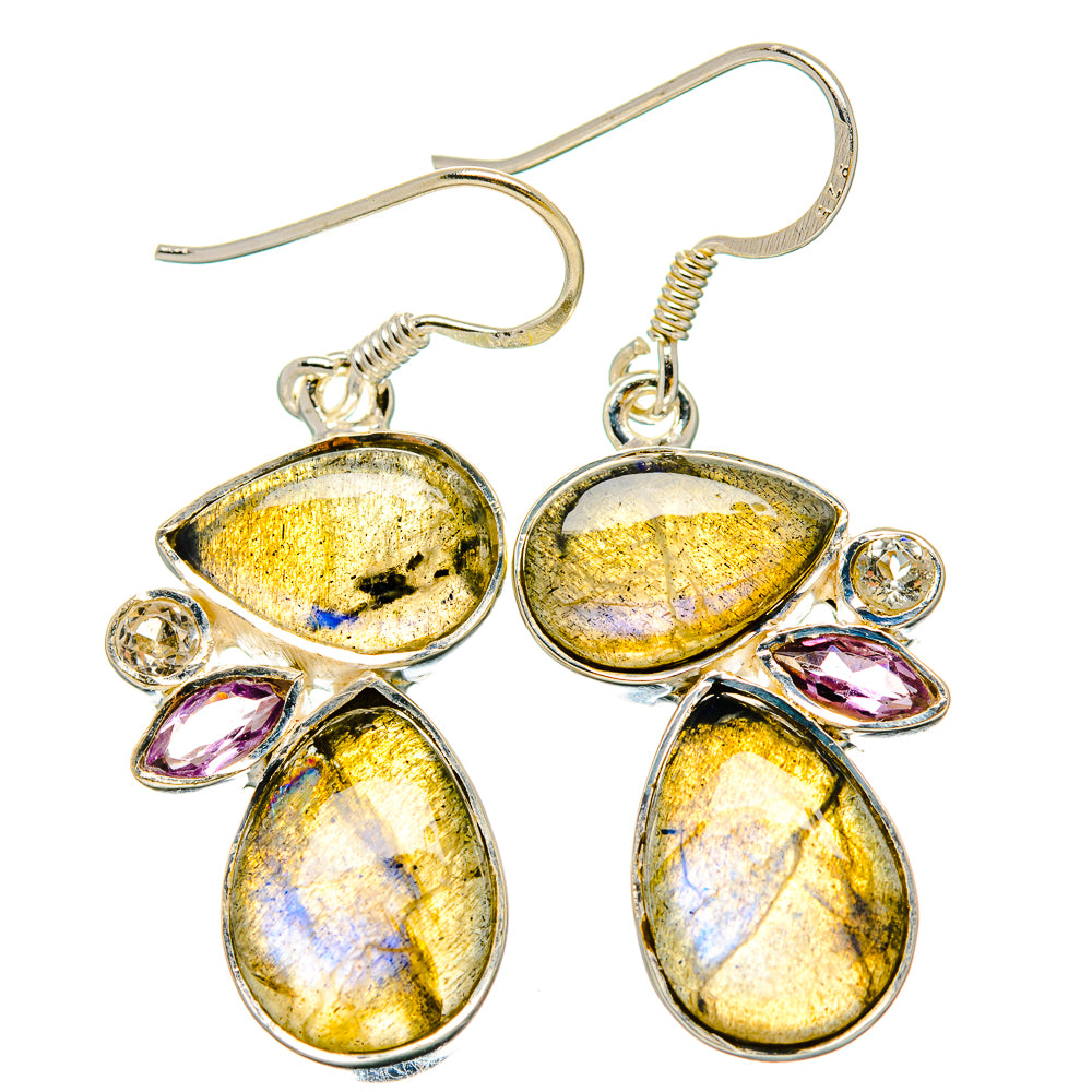 Labradorite Earrings handcrafted by Anasilvercos - EARR431116 - Photo 2