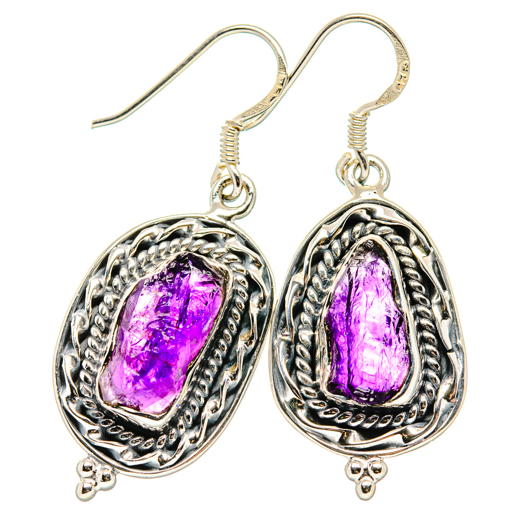 Amethyst Earrings handcrafted by Anasilvercos - EARR431125 - Photo 2
