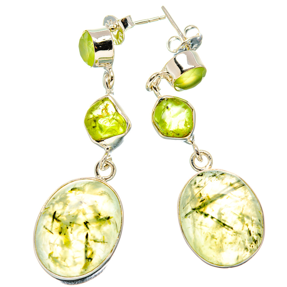 Prehnite Earrings handcrafted by Anasilvercos - EARR431133 - Photo 2