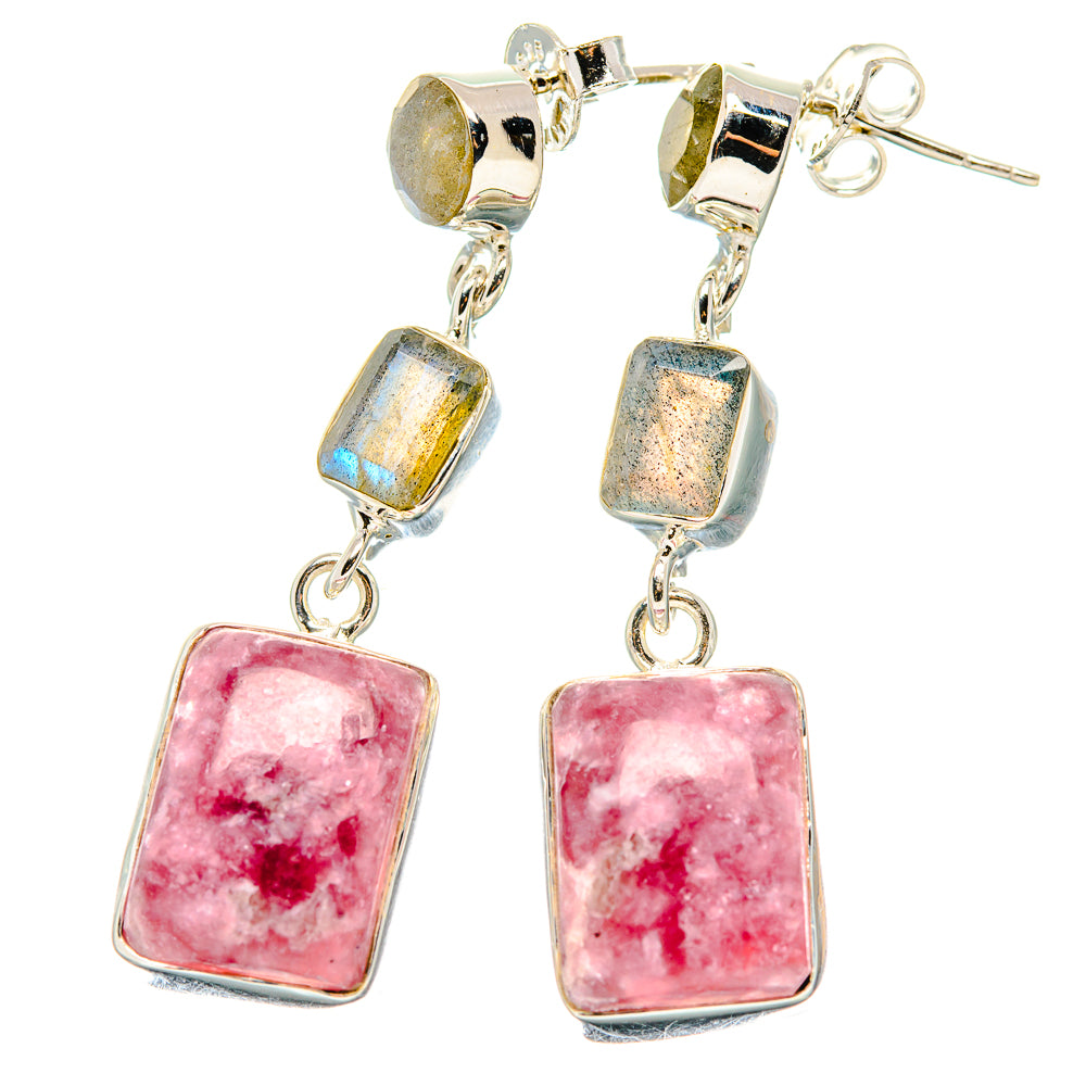 Lepidolite Earrings handcrafted by Anasilvercos - EARR431134 - Photo 2