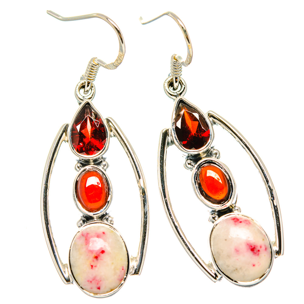 Thulite Earrings handcrafted by Anasilvercos - EARR431142 - Photo 2