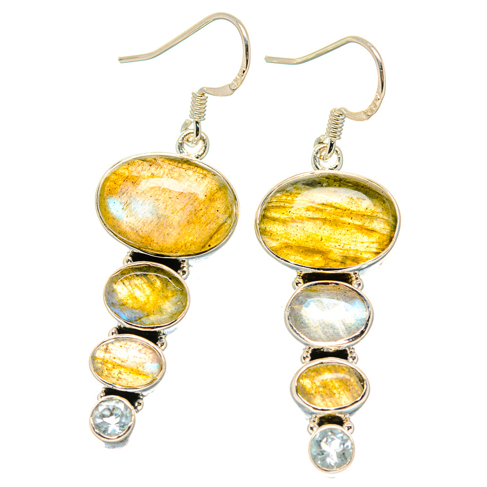 Labradorite Earrings handcrafted by Anasilvercos - EARR431143 - Photo 2