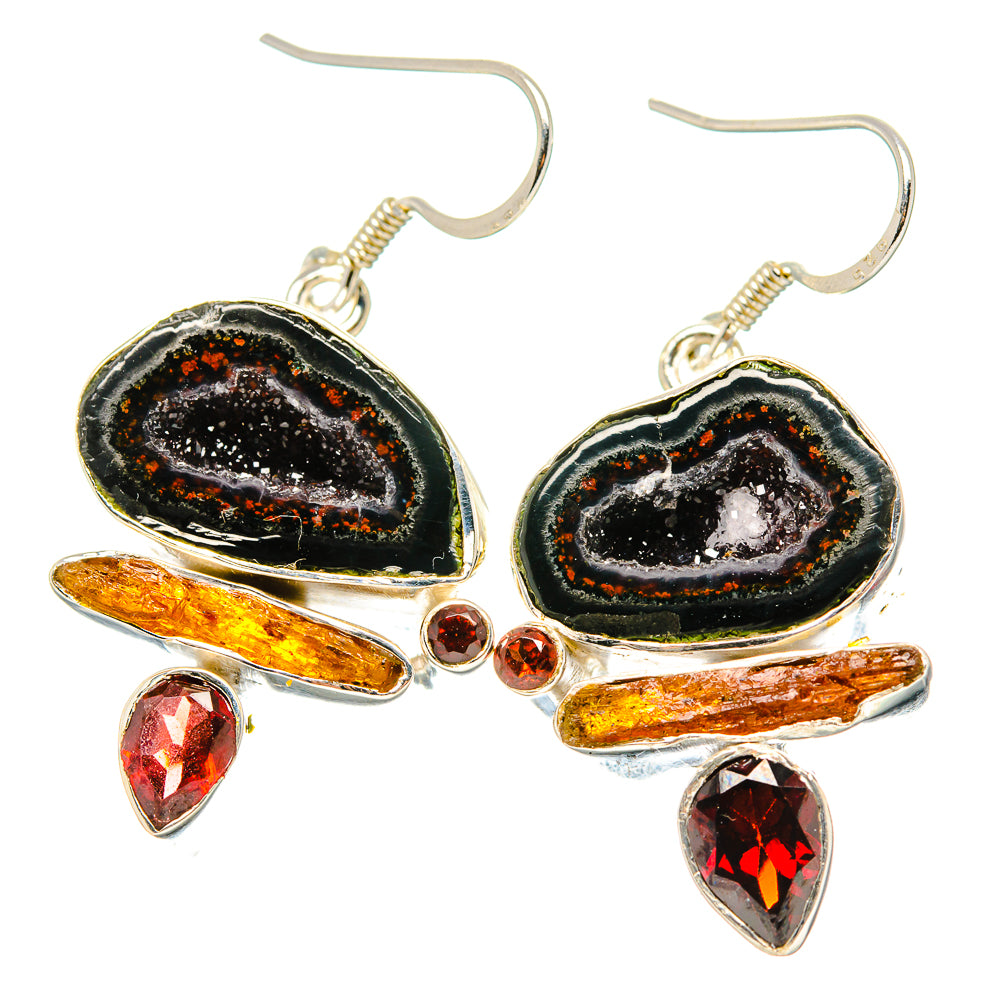 Coconut Geode Druzy Earrings handcrafted by Anasilvercos - EARR431148 - Photo 2
