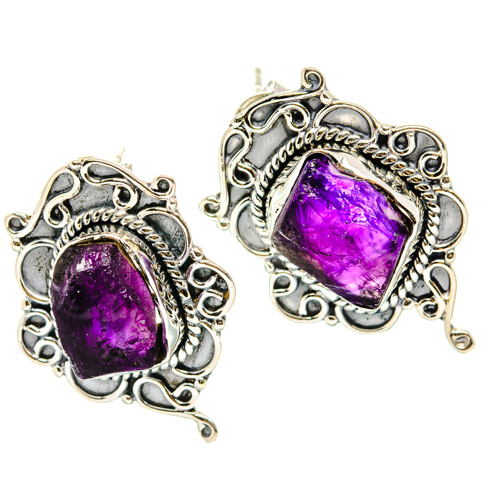 Amethyst Earrings handcrafted by Anasilvercos - EARR431152 - Photo 2