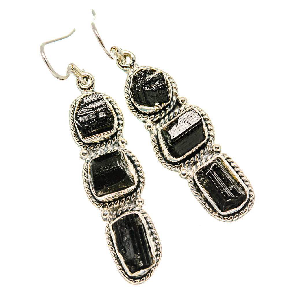 Black Tourmaline Earrings handcrafted by Anasilvercos - EARR431170 - Photo 2