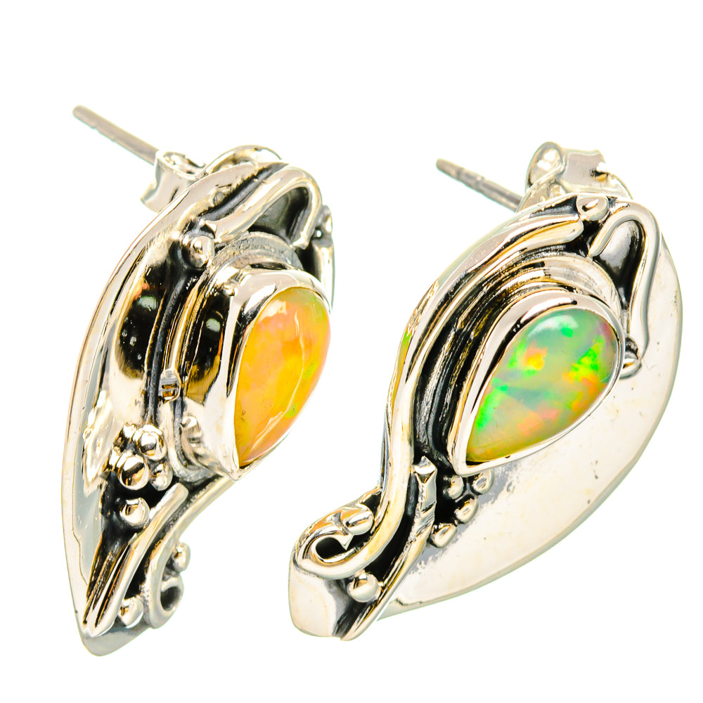 Ethiopian Opal Earrings handcrafted by Anasilvercos - EARR431180 - Photo 2