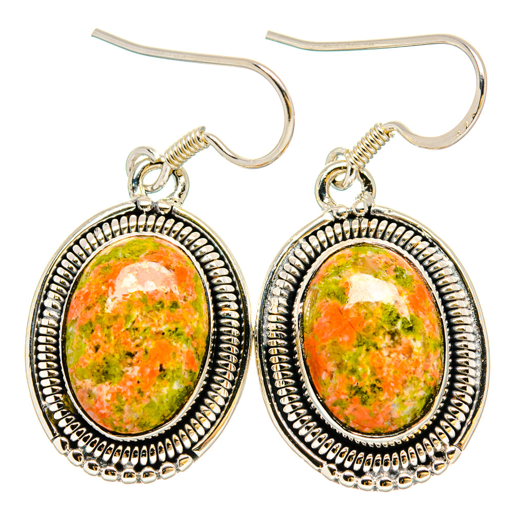 Unakite Earrings handcrafted by Anasilvercos - EARR431182 - Photo 2