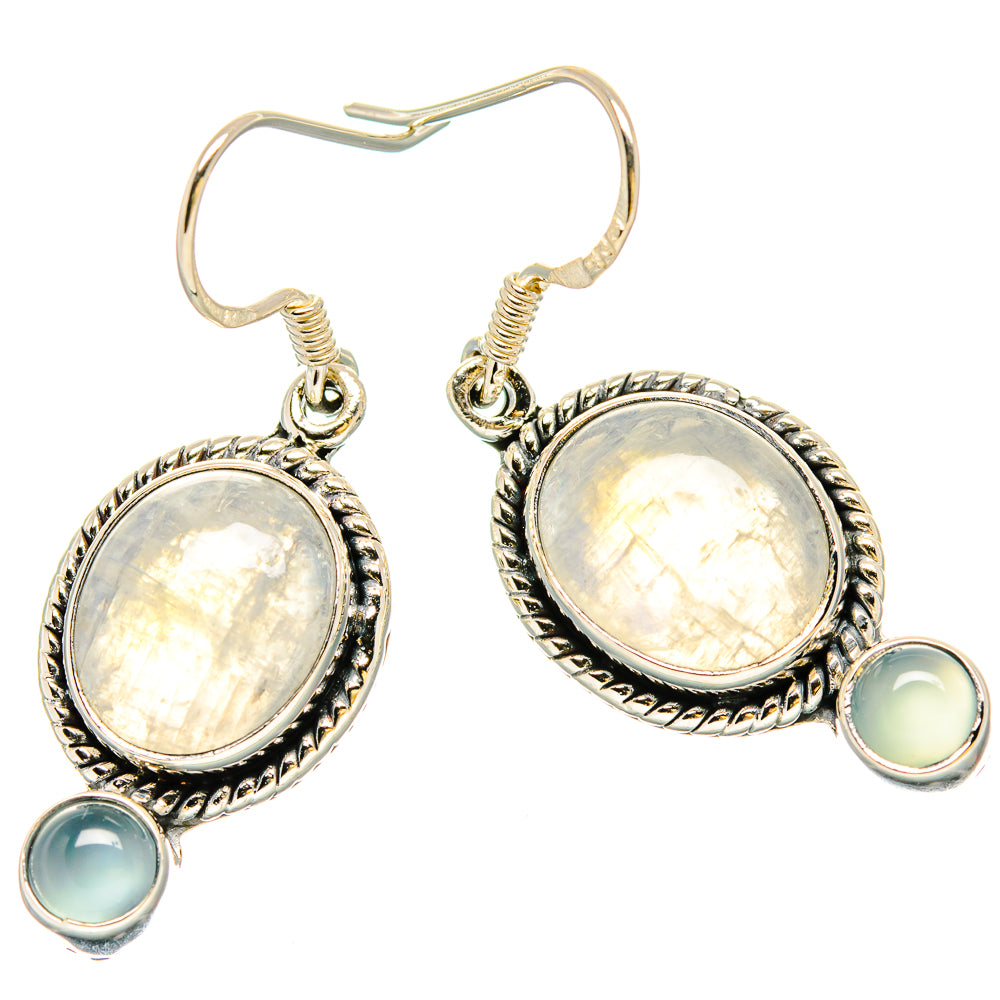 Rainbow Moonstone Earrings handcrafted by Anasilvercos - EARR431189 - Photo 2