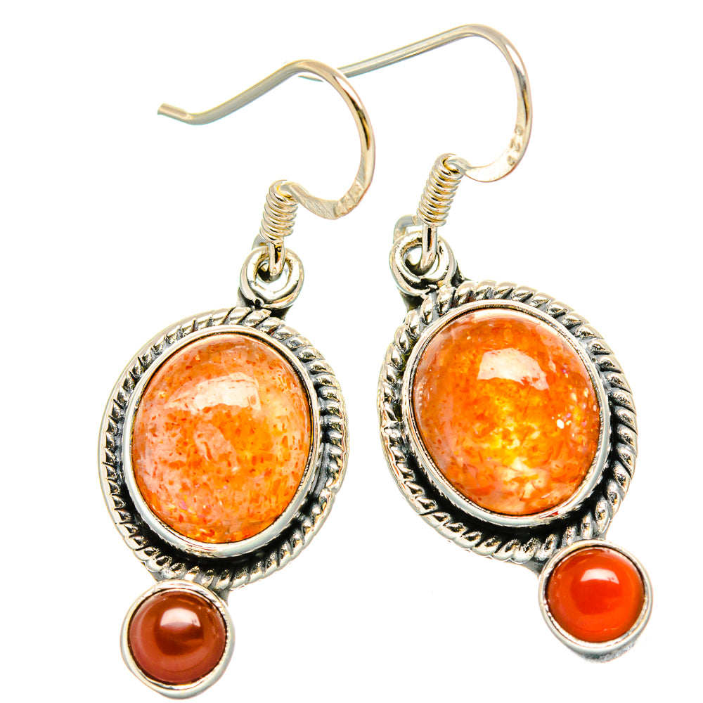 Sunstone Earrings handcrafted by Anasilvercos - EARR431199 - Photo 2
