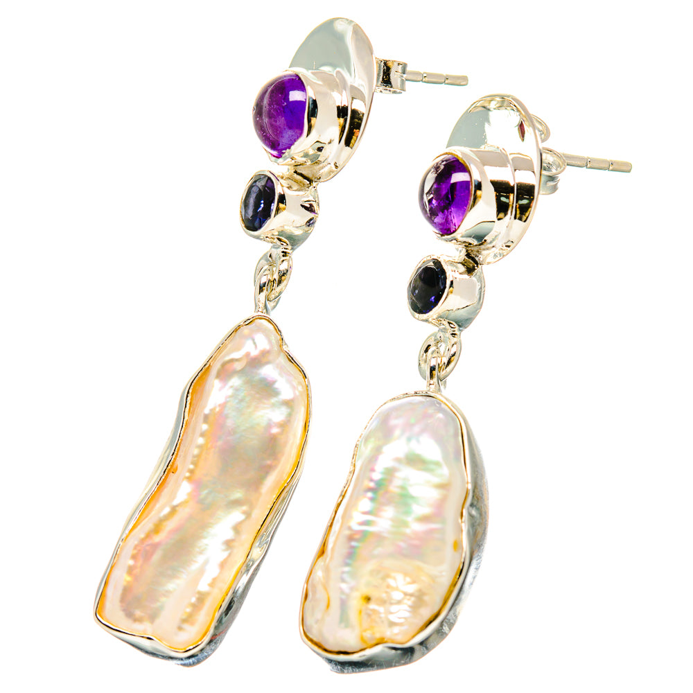 Mother Of Pearl Earrings handcrafted by Anasilvercos - EARR431206 - Photo 2