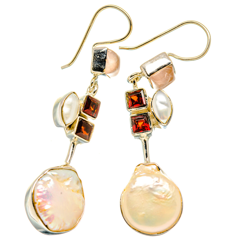 Mother Of Pearl Earrings handcrafted by Anasilvercos - EARR431212 - Photo 2