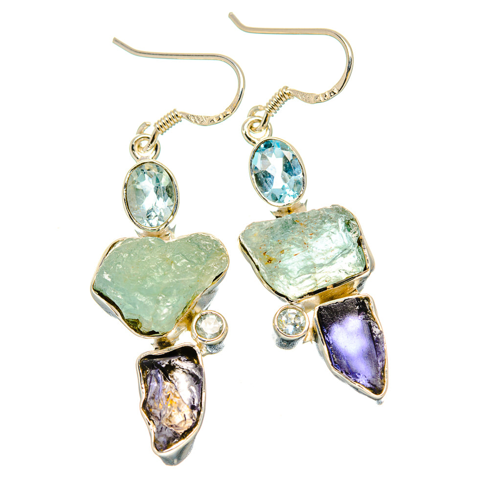 Aquamarine Earrings handcrafted by Anasilvercos - EARR431213 - Photo 2