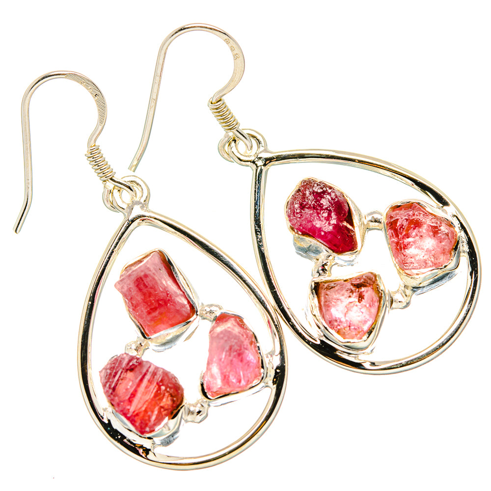Pink Tourmaline Earrings handcrafted by Anasilvercos - EARR431247 - Photo 2