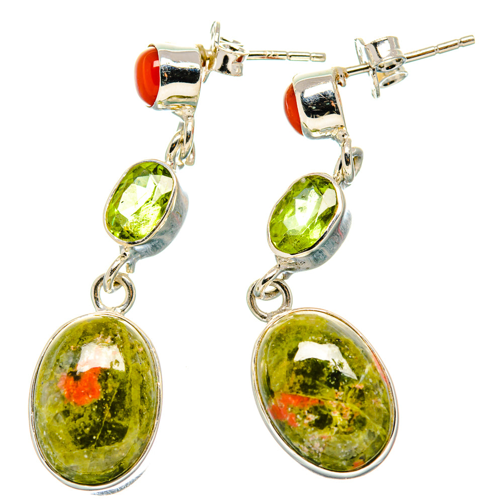 Unakite Earrings handcrafted by Anasilvercos - EARR431257 - Photo 2