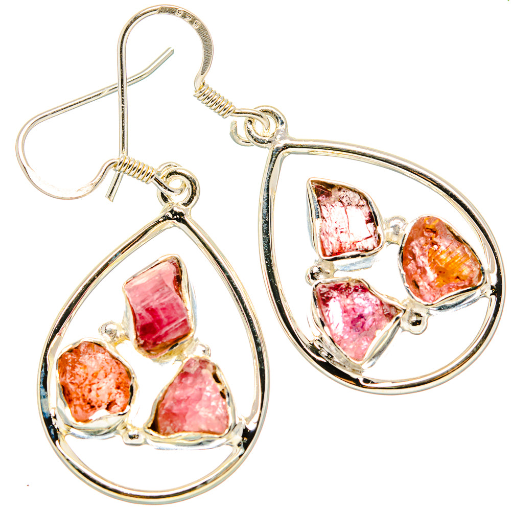 Pink Tourmaline Earrings handcrafted by Anasilvercos - EARR431305 - Photo 2