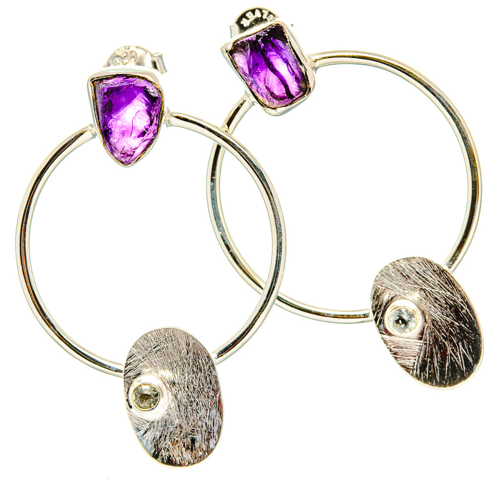 Amethyst Earrings handcrafted by Anasilvercos - EARR431319 - Photo 2