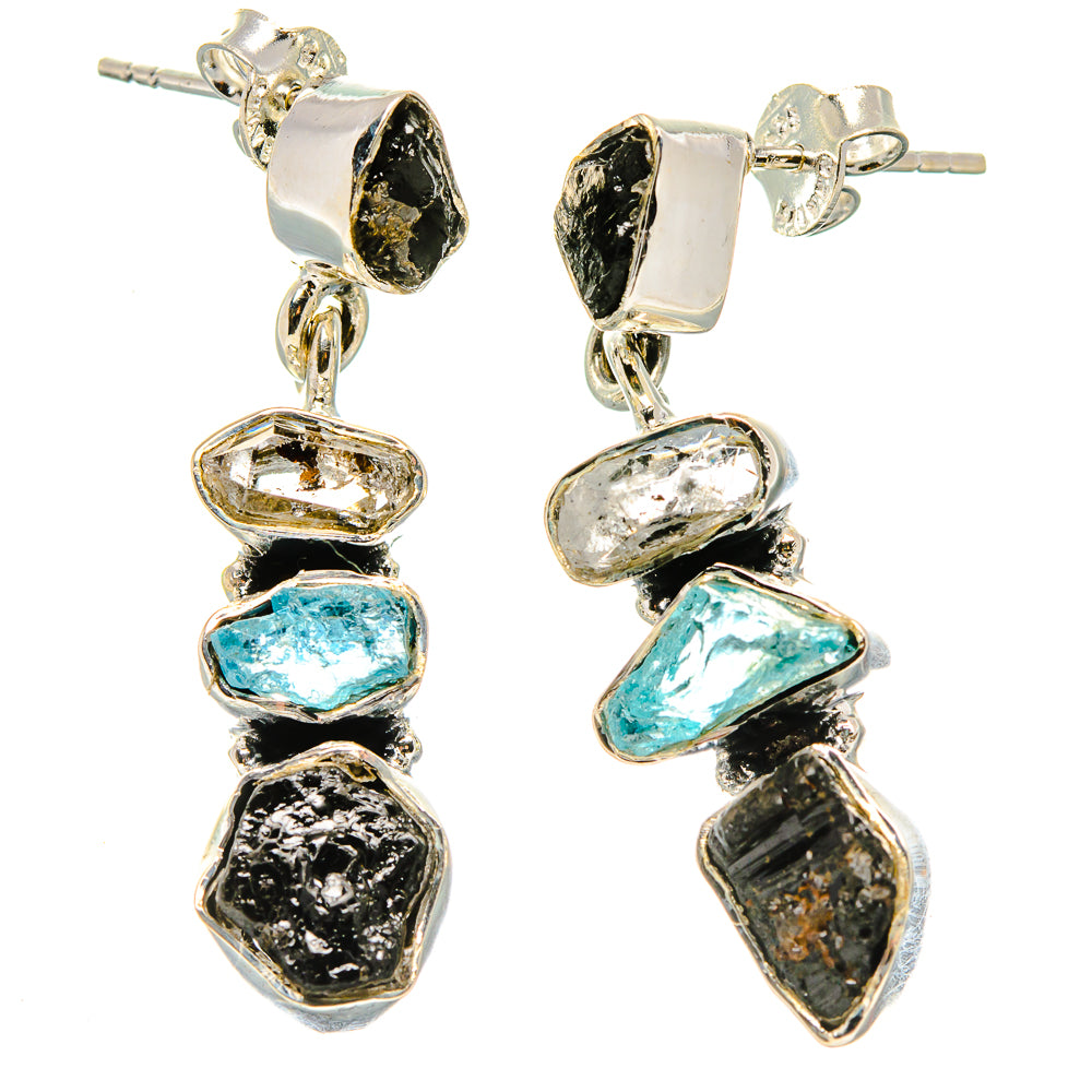 Tektite Earrings handcrafted by Anasilvercos - EARR431322 - Photo 2