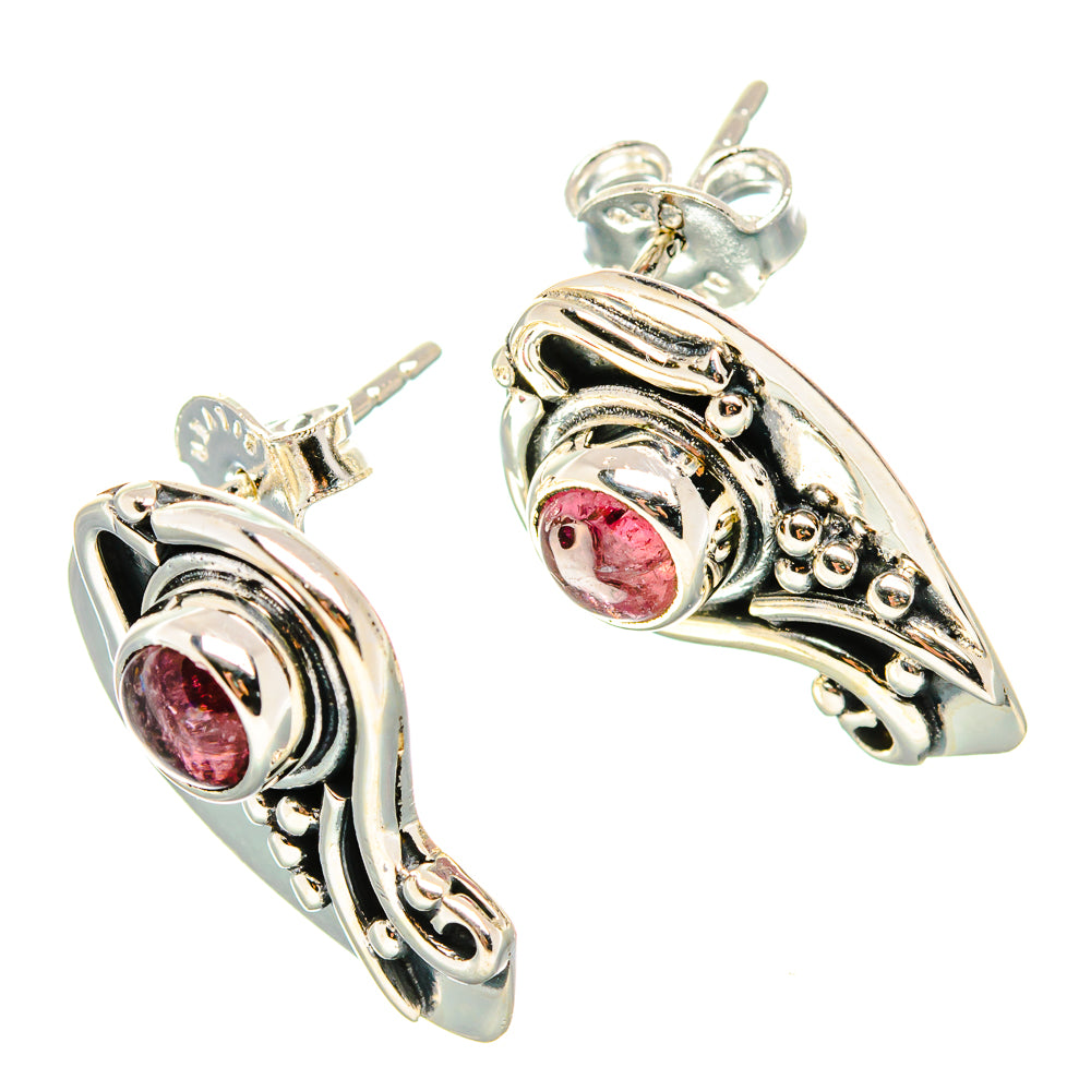 Pink Tourmaline Earrings handcrafted by Anasilvercos - EARR431327 - Photo 2