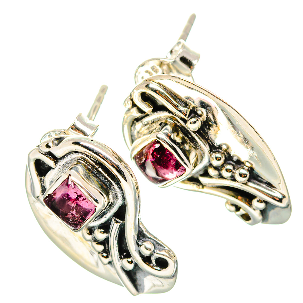 Pink Tourmaline Earrings handcrafted by Anasilvercos - EARR431329 - Photo 2