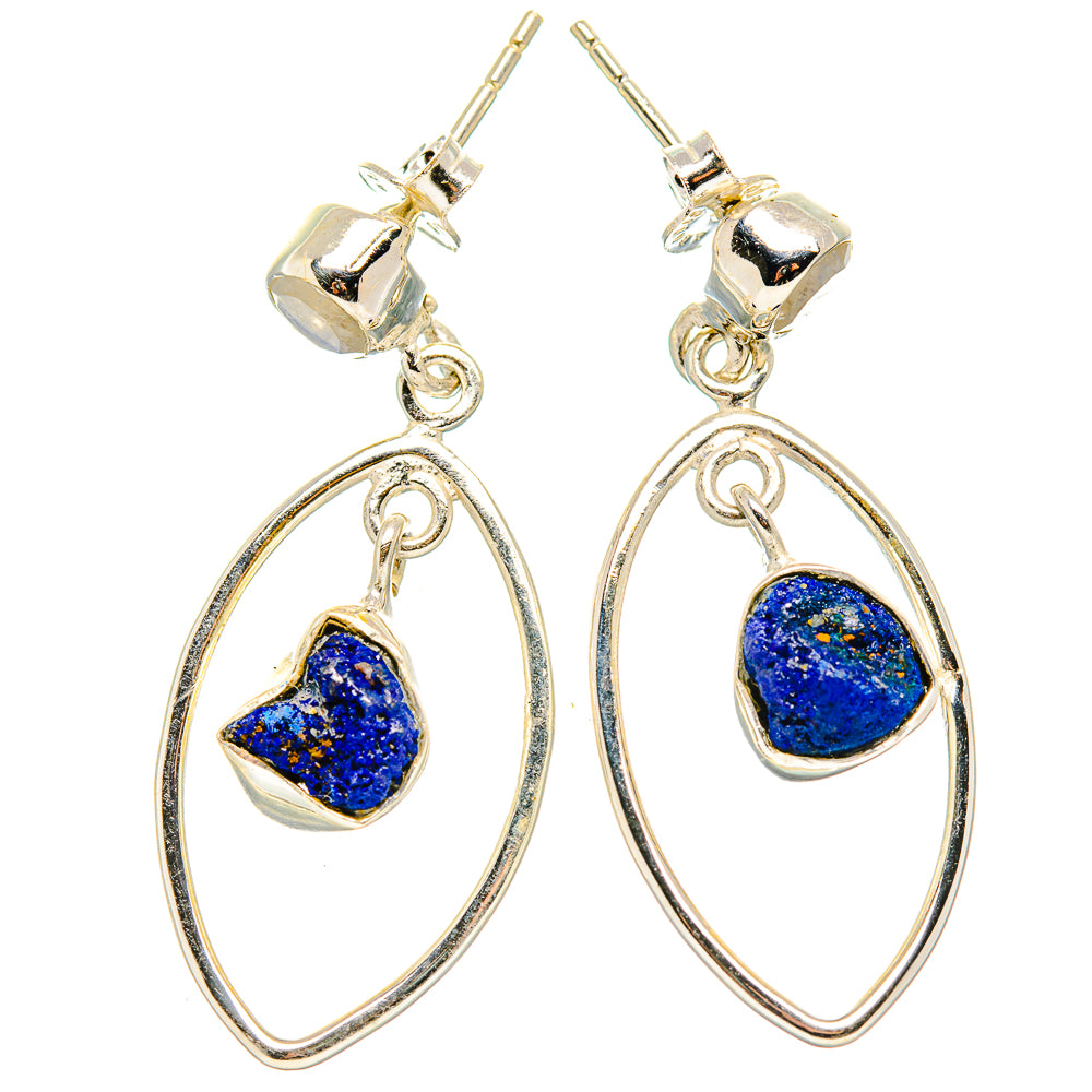 Azurite Earrings handcrafted by Anasilvercos - EARR431333 - Photo 2