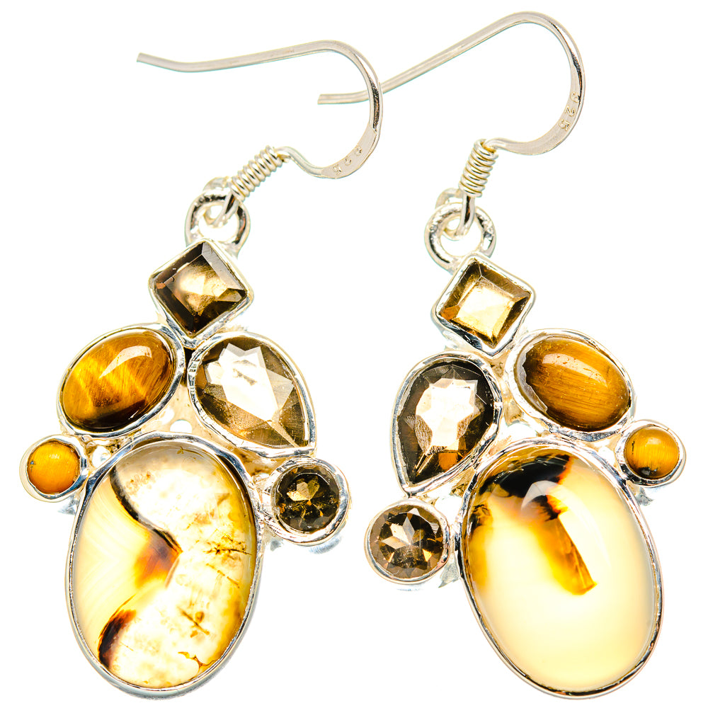 Montana Agate Earrings handcrafted by Anasilvercos - EARR431346 - Photo 2