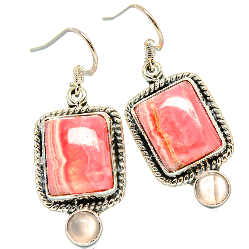 Rhodochrosite Earrings handcrafted by Anasilvercos - EARR431355 - Photo 2
