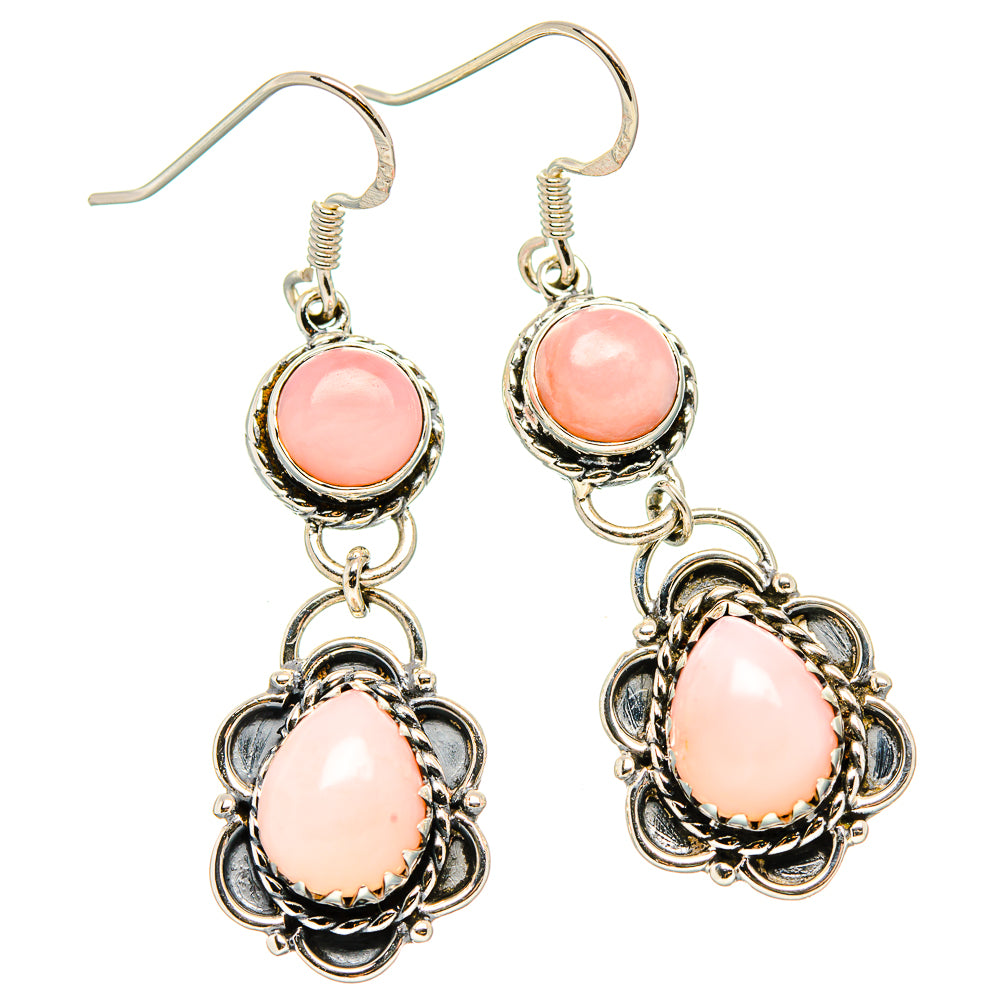Pink Opal Earrings handcrafted by Anasilvercos - EARR431372 - Photo 2