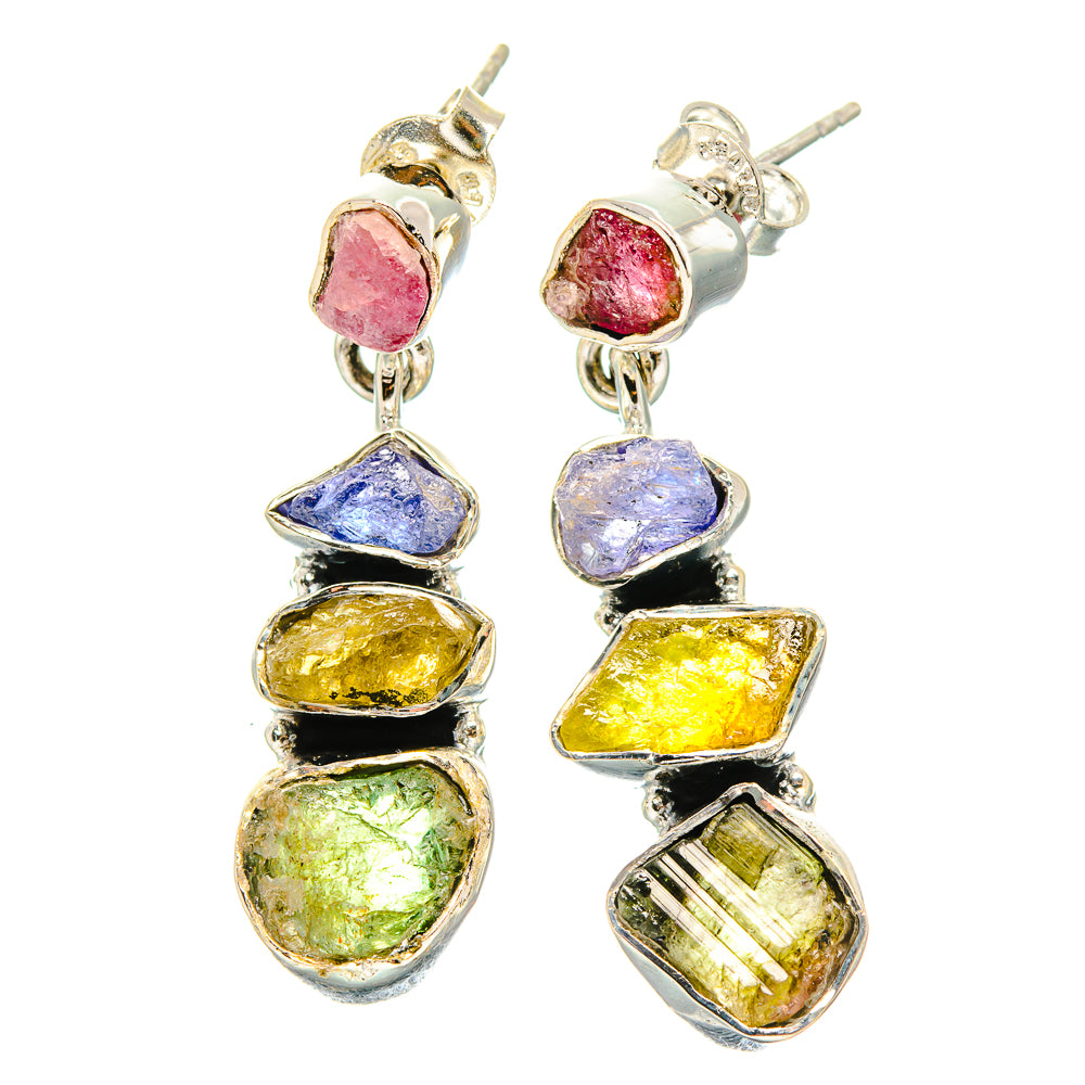 Green Tourmaline Earrings handcrafted by Anasilvercos - EARR431408 - Photo 2