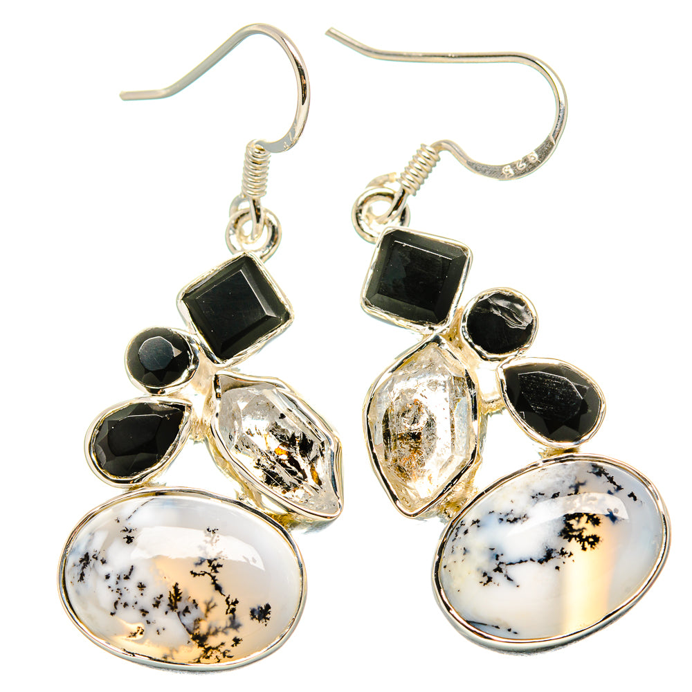 Dendritic Opal Earrings handcrafted by Anasilvercos - EARR431409 - Photo 2