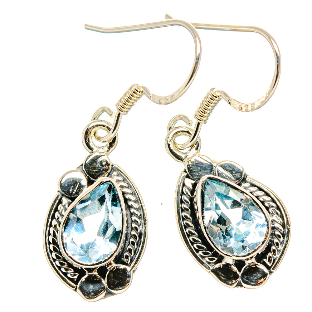 Blue Topaz Earrings handcrafted by Anasilvercos - EARR431412 - Photo 2