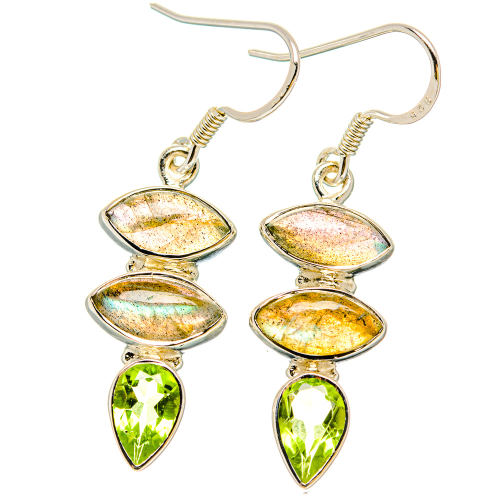 Labradorite, Peridot Earrings handcrafted by Anasilvercos - EARR431435 - Photo 2