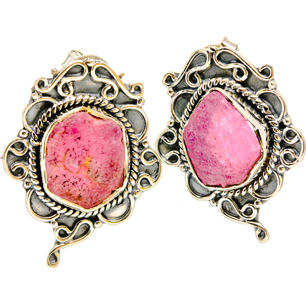 Pink Tourmaline Earrings handcrafted by Anasilvercos - EARR431442 - Photo 2