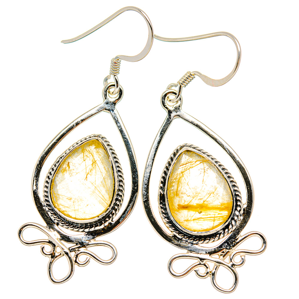 Rutilated Quartz Earrings handcrafted by Anasilvercos - EARR431520 - Photo 2