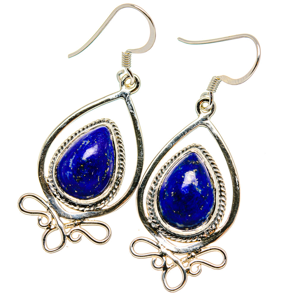 Lapis Lazuli Earrings handcrafted by Anasilvercos - EARR431528 - Photo 2