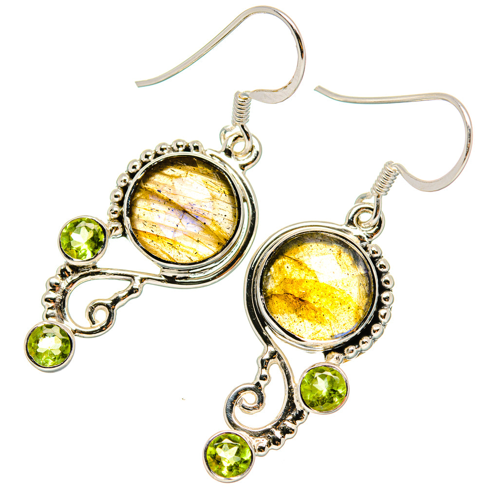 Labradorite, Peridot Earrings handcrafted by Anasilvercos - EARR431535 - Photo 2