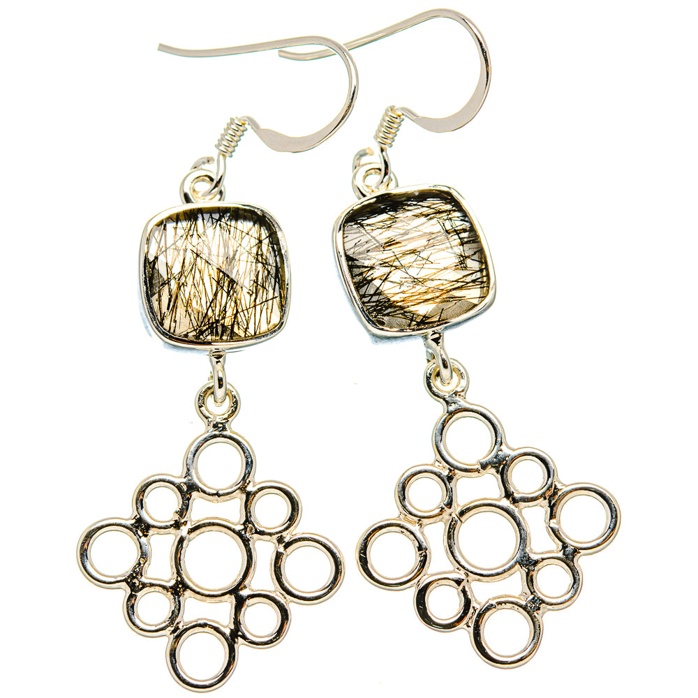 Tourmalinated Quartz Earrings handcrafted by Anasilvercos - EARR431546 - Photo 2