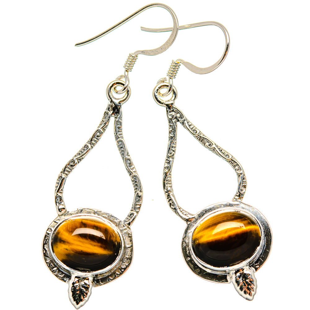 Tiger Eye Earrings handcrafted by Anasilvercos - EARR431551 - Photo 2