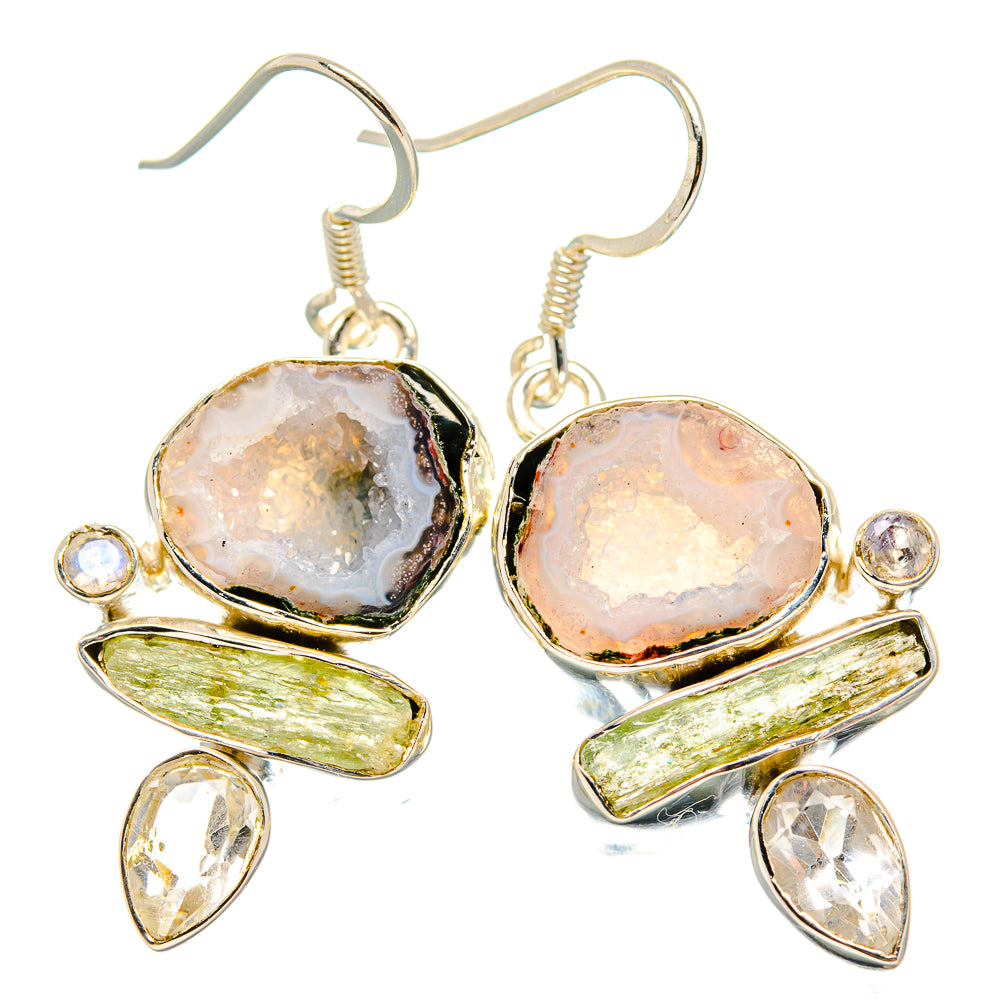 Coconut Geode Druzy Earrings handcrafted by Anasilvercos - EARR431568 - Photo 2
