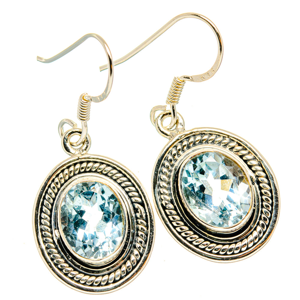 Blue Topaz Earrings handcrafted by Anasilvercos - EARR428561 - Photo 2
