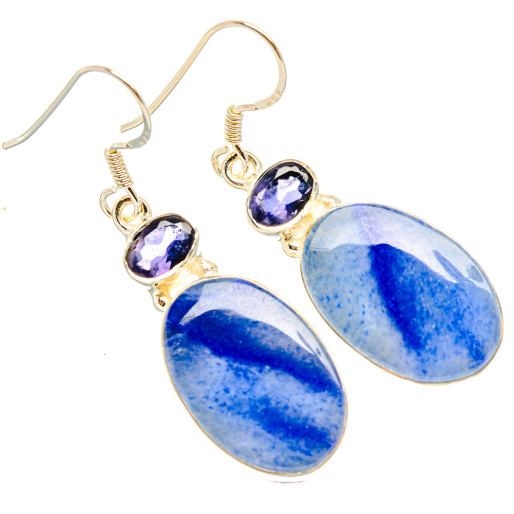 Sodalite, Tanzanite Earrings handcrafted by Anasilvercos - EARR428578 - Photo 2