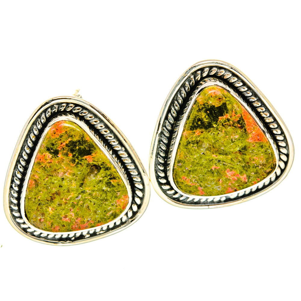 Unakite Earrings handcrafted by Anasilvercos - EARR428580 - Photo 2