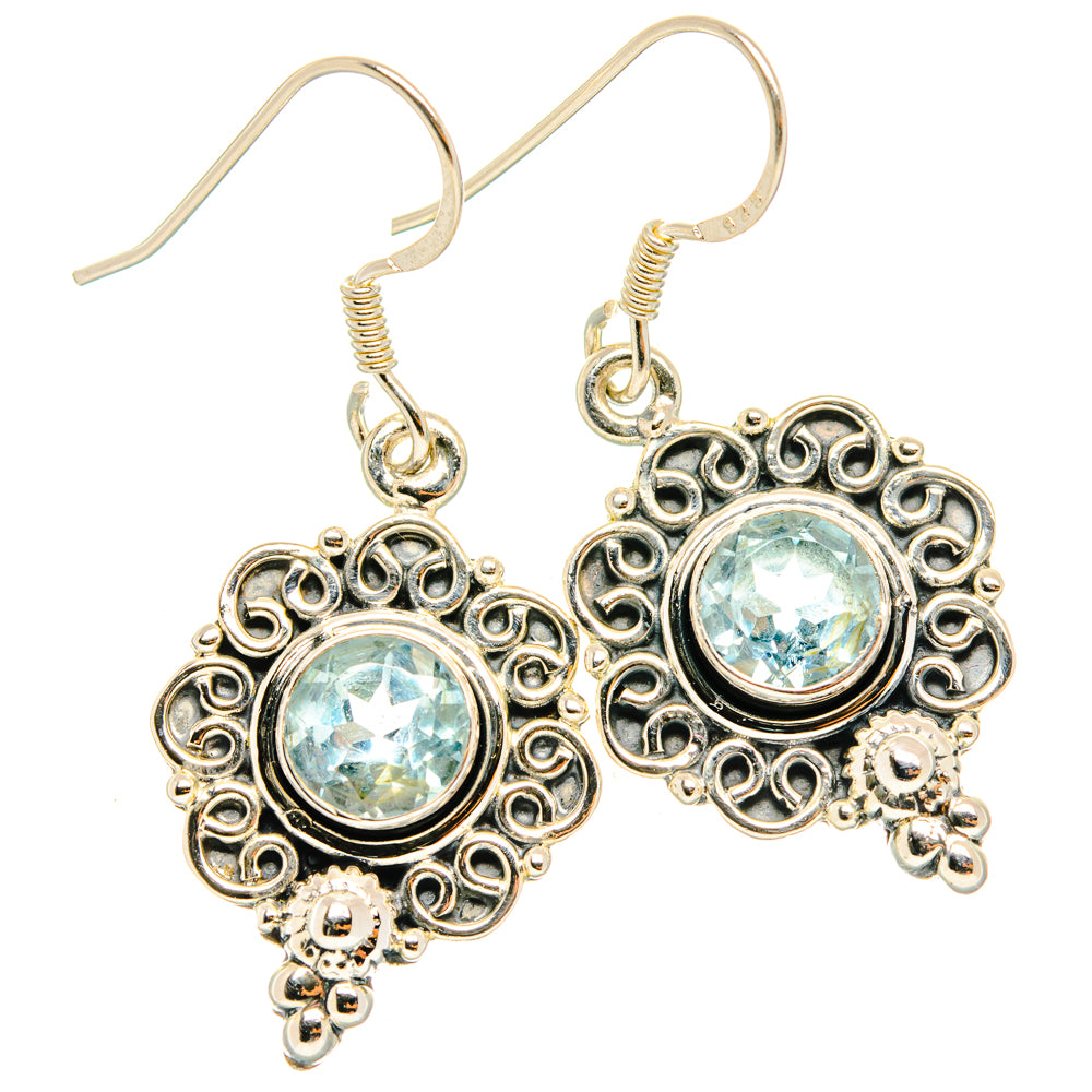 Blue Topaz Earrings handcrafted by Anasilvercos - EARR428582 - Photo 2