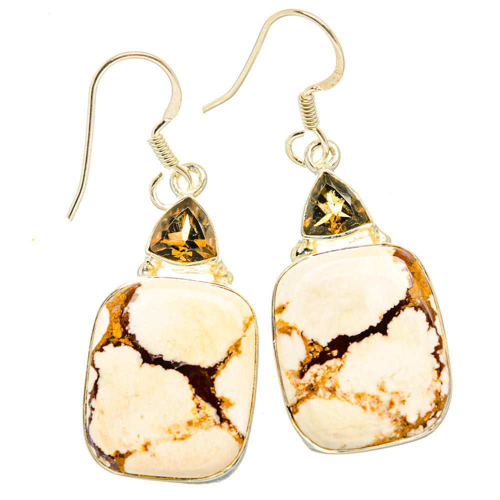 Wild Horse Jasper, Smoky Quartz Earrings handcrafted by Anasilvercos - EARR428591 - Photo 2
