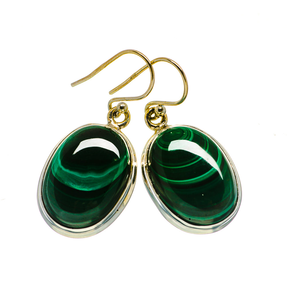 Malachite Earrings handcrafted by Anasilvercos - EARR402793