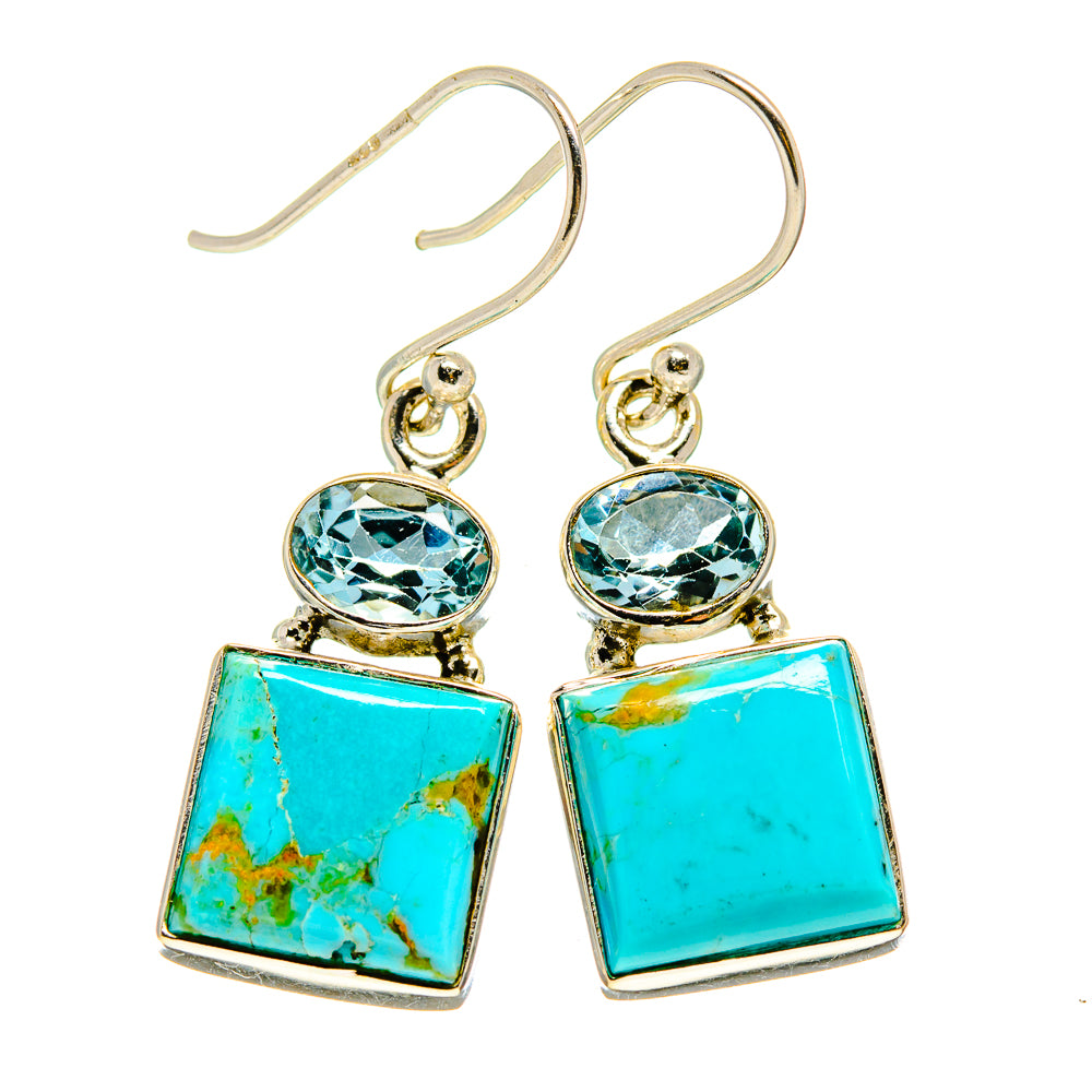 Arizona Turquoise Earrings handcrafted by Anasilvercos - EARR410902