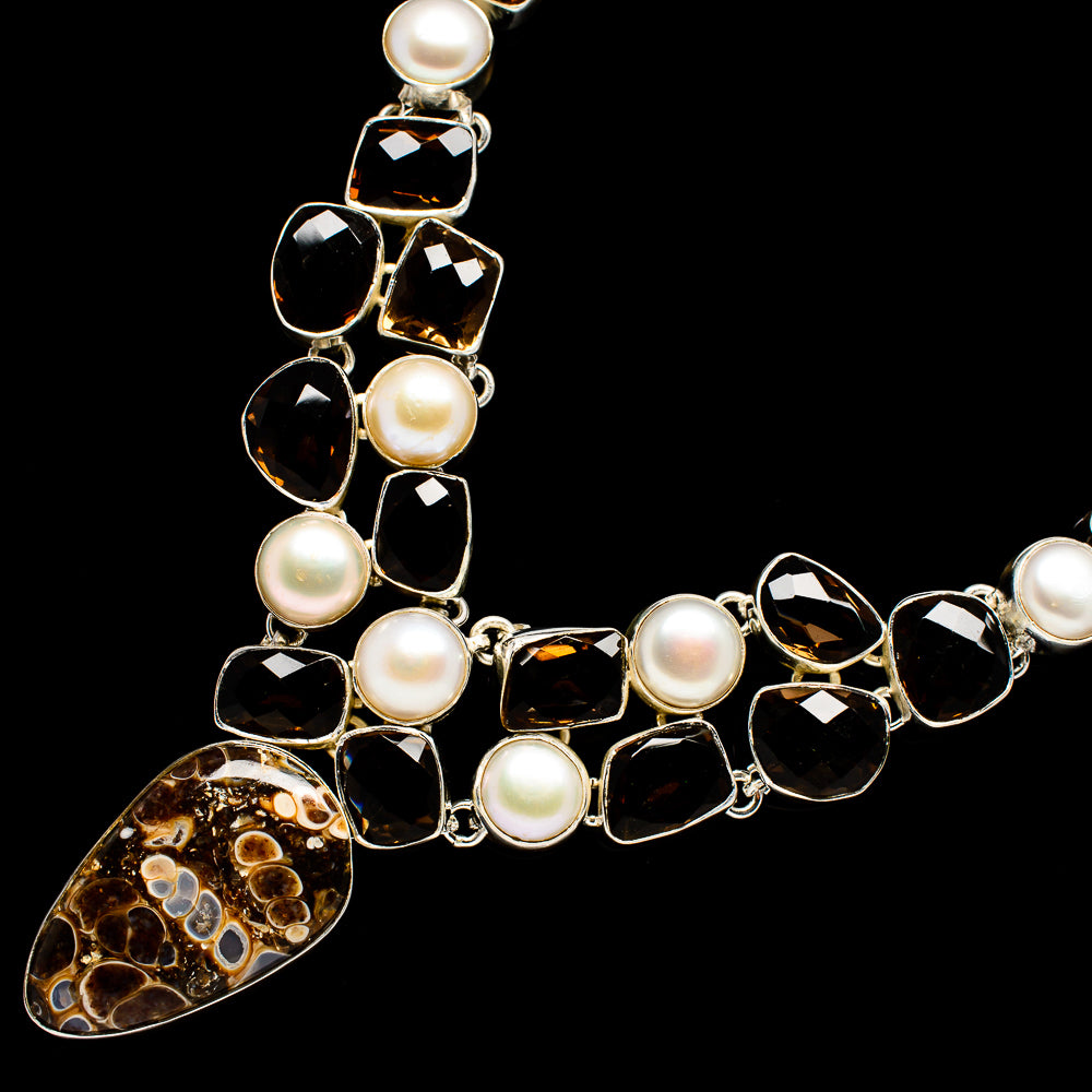 Turritella Agate Necklaces handcrafted by Anasilvercos - NEC12125