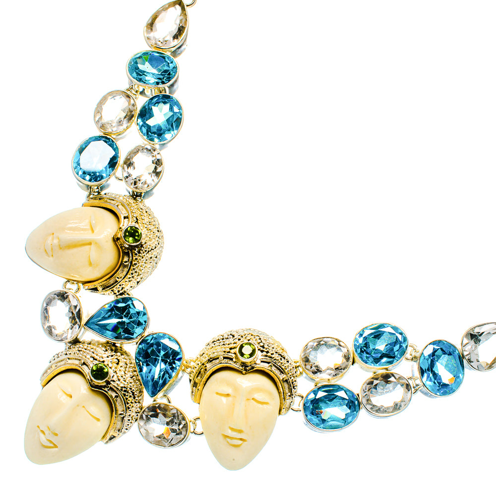 Carved Face Necklaces handcrafted by Anasilvercos - NEC12030