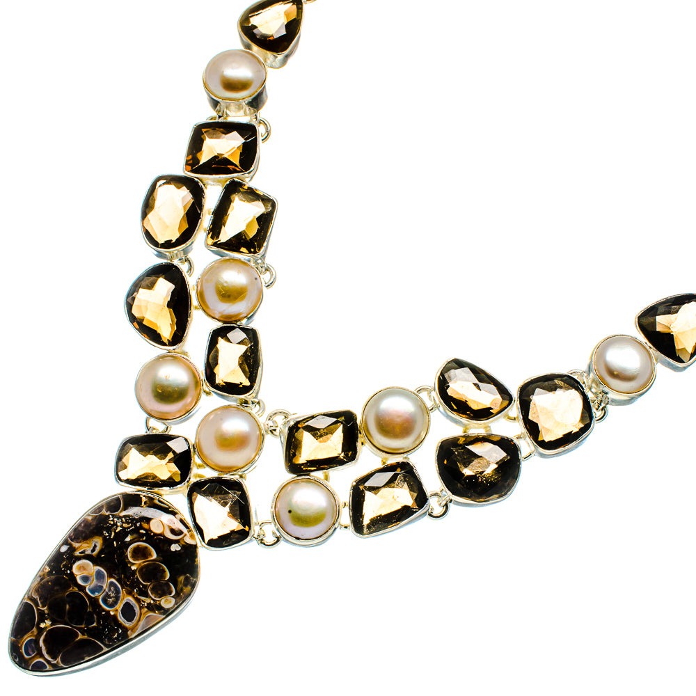 Turritella Agate Necklaces handcrafted by Anasilvercos - NEC12125