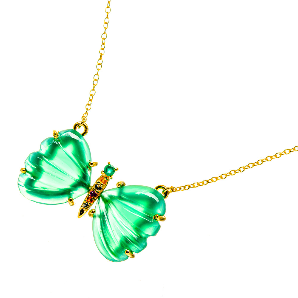 Green Onyx Necklaces handcrafted by Anasilvercos - NEC12285