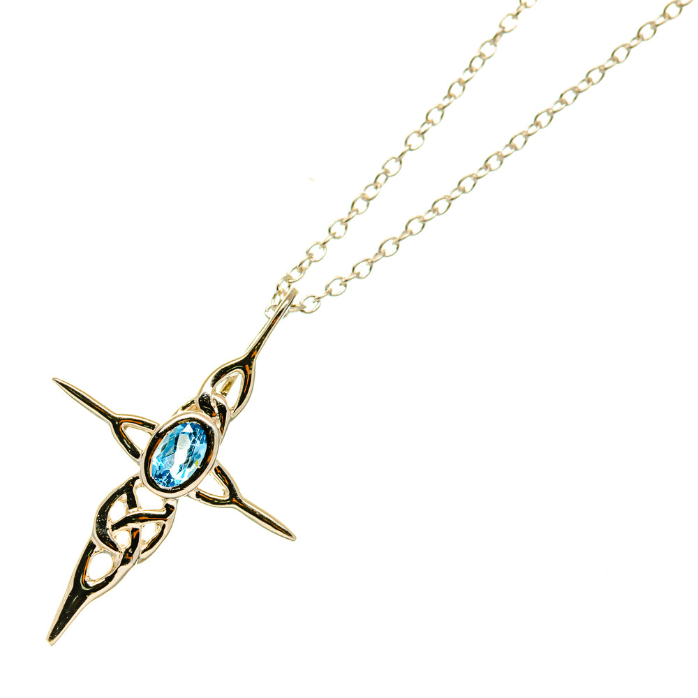 Blue Topaz Necklaces handcrafted by Anasilvercos - NEC12307